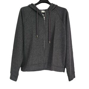 NWT H&M Grey Terry Fleece Full ZIp Hoodie M